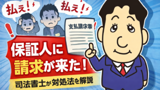 保証人に請求が来たらどうする？連帯保証人の対処法を司法書士が解説