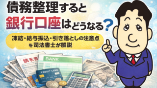 債務整理すると銀行口座はどうなる？凍結・給与振込・引き落としの注意点を司法書士が解説