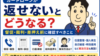 カードローンが返せないとどうなる？督促・裁判・差押え前に確認すべきこと