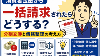 消費者金融から一括請求されたらどうする？分割交渉と債務整理の考え方