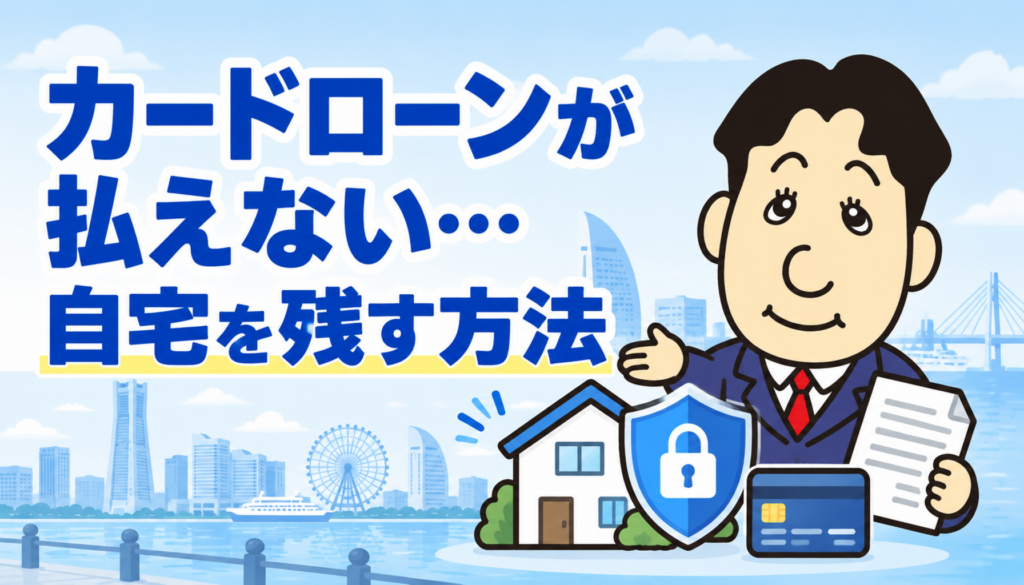 住宅ローン返済中にカードローンが払えない場合の個人再生を司法書士が解説する横濱つきあかり法務事務所のブログ記事アイキャッチ画像
