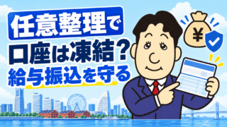 任意整理で銀行口座は凍結される？給与振込・公共料金・借入先銀行への対応を司法書士が解説