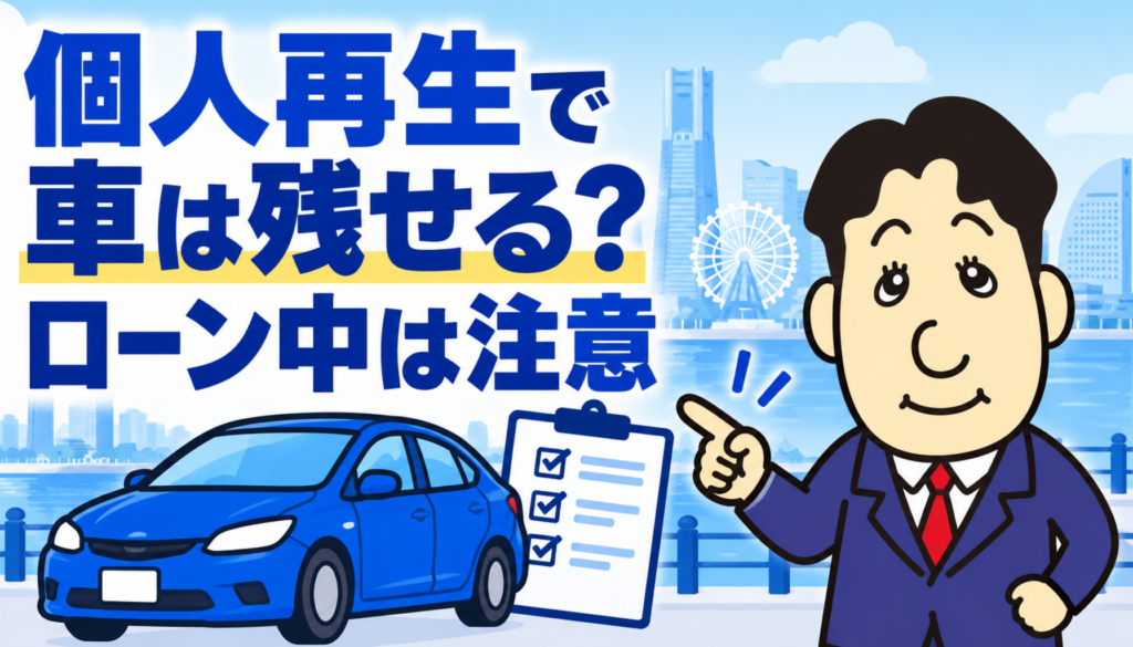 個人再生でローン中や完済後の車を残せる条件について司法書士が解説する横濱つきあかり法務事務所の記事画像