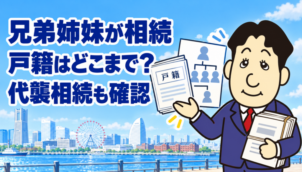 兄弟姉妹や甥・姪が相続人になる場合の戸籍収集と代襲相続を司法書士が解説する横濱つきあかり法務事務所の記事画像