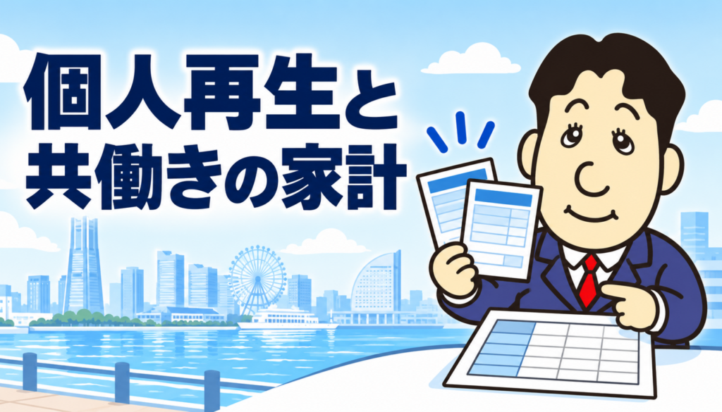 共働き世帯の個人再生と配偶者収入・家計資料について司法書士が解説する横濱つきあかり法務事務所のブログ記事アイキャッチ画像