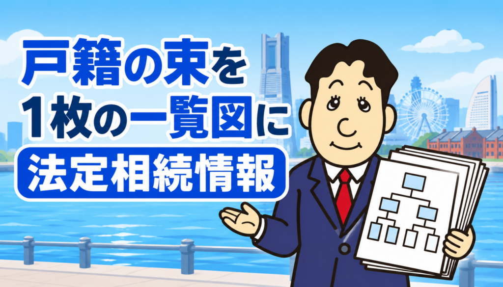 法定相続情報一覧図のメリットと作り方を司法書士が解説する横濱つきあかり法務事務所のアイキャッチ画像
