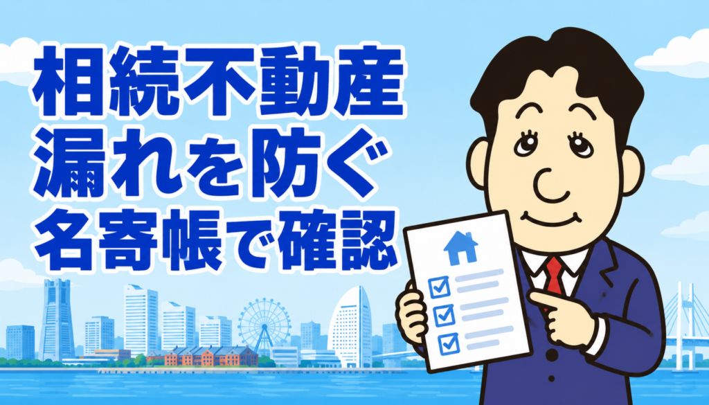 相続不動産の見落としを防ぐ名寄帳・登記簿の確認方法を司法書士が解説する記事のアイキャッチ画像