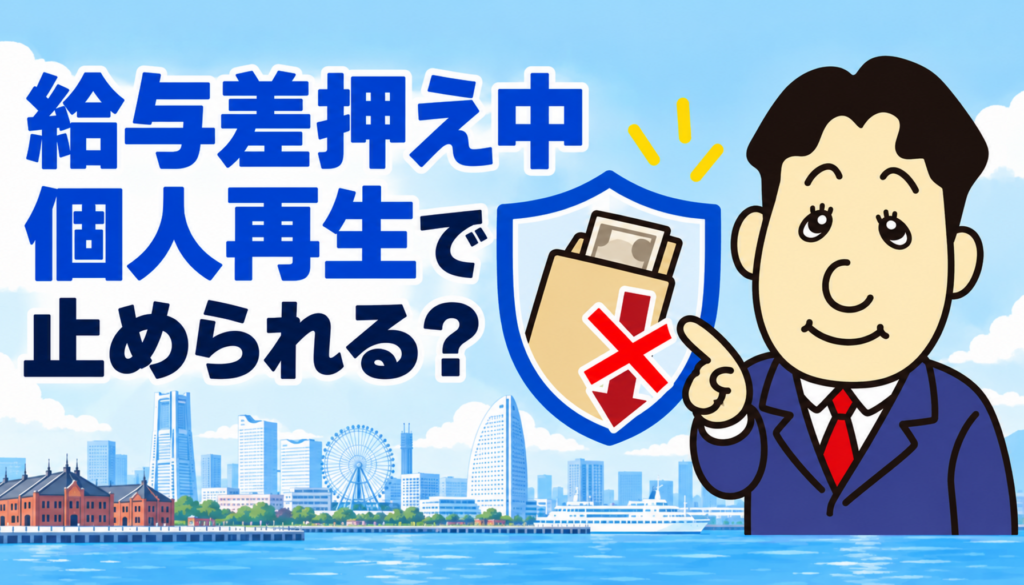 給与差押え中の個人再生と差押えが止まる時期を司法書士が解説するアイキャッチ画像