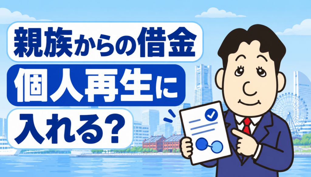 個人再生で親族や知人からの借金をどう扱うか司法書士が解説する横濱つきあかり法務事務所のブログ記事アイキャッチ画像
